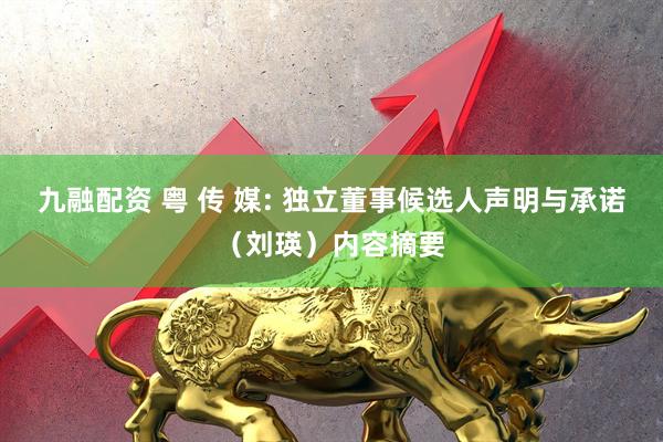 九融配资 粤 传 媒: 独立董事候选人声明与承诺（刘瑛）内容摘要