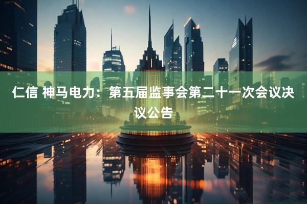 仁信 神马电力：第五届监事会第二十一次会议决议公告