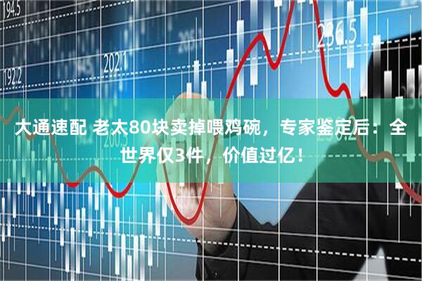 大通速配 老太80块卖掉喂鸡碗，专家鉴定后：全世界仅3件，价值过亿！
