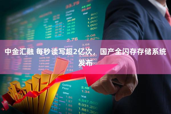 中金汇融 每秒读写超2亿次，国产全闪存存储系统发布
